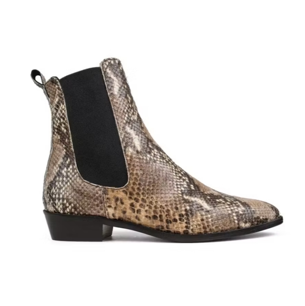 NEW Archive Mercer Boot in Embossed Snakeskin